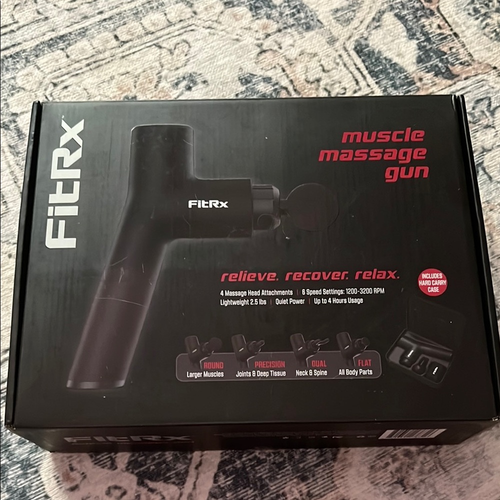 FitRx Muscle Massage Gun - Black